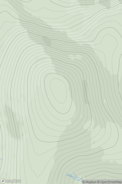 Thumbnail image for Beinn Mhor [Lewis and Nearby Islands] [NB254095] showing contour plot for surrounding peak